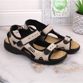 Rieker femenino 64582-60 sandalias beige 11