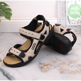 Rieker femenino 64582-60 sandalias beige 12