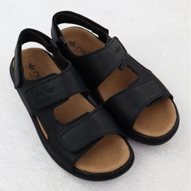 Sandalias masculinas Rieker 25558-01 Negro 2