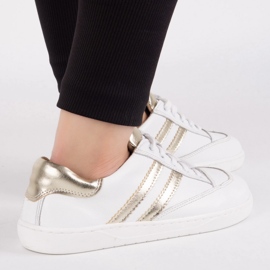 Zapatillas de deporte descalza Kaia Olivier - zapatos de cuero blanco 1