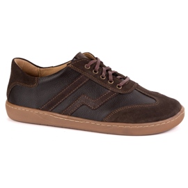 Zapatos de cuero para mujeres descalzos Olivier Eliza Dark Brown marrón 7