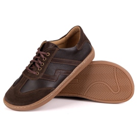 Zapatos de cuero para mujeres descalzos Olivier Eliza Dark Brown marrón 8