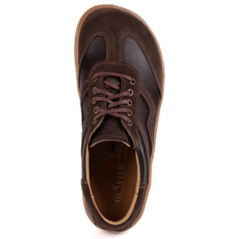Zapatos de cuero para mujeres descalzos Olivier Eliza Dark Brown marrón 10