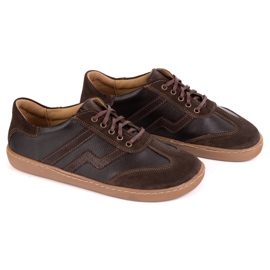 Zapatos de cuero para mujeres descalzos Olivier Eliza Dark Brown marrón 4
