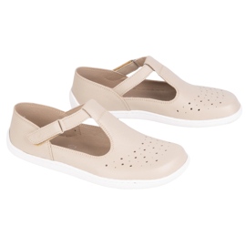 Olivier Zapatos descalzos de mujer hechos de cuero natural 1283 beige 3