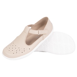 Olivier Zapatos descalzos de mujer hechos de cuero natural 1283 beige 5