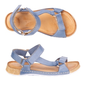Olivier Sandalias para mujeres Barefoot Kallia Blue azul 7
