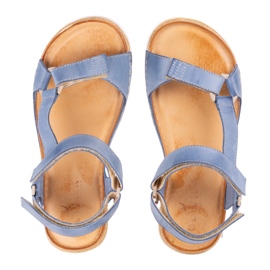 Olivier Sandalias para mujeres Barefoot Kallia Blue azul 6