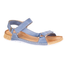 Olivier Sandalias para mujeres Barefoot Kallia Blue azul 3