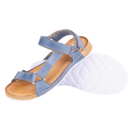 Olivier Sandalias para mujeres Barefoot Kallia Blue azul 4