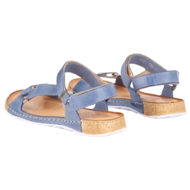 Olivier Sandalias para mujeres Barefoot Kallia Blue azul 5