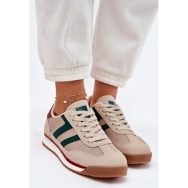 Zapatillas de deporte de mujer baja beige 5