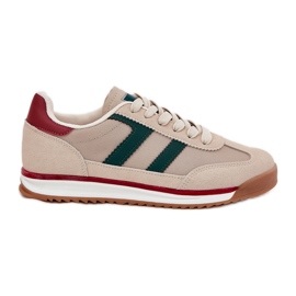 Zapatillas de deporte de mujer baja beige 8