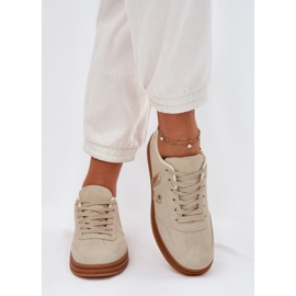 Zapatillas de deporte femenino Eco ante beige 3