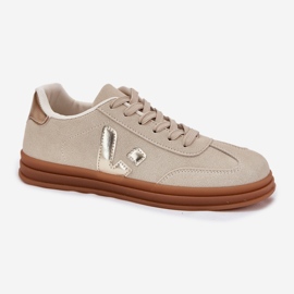 Zapatillas de deporte femenino Eco ante beige 4