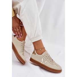 Zapatillas de deporte femenino Eco ante beige 8
