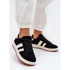 EVento Zapatillas de deporte femeninas con gamuza ecológico negro 2