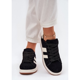 EVento Zapatillas de deporte femeninas con gamuza ecológico negro 3