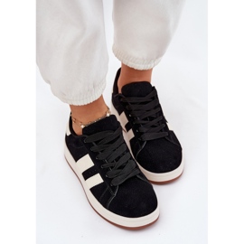 EVento Zapatillas de deporte femeninas con gamuza ecológico negro 5