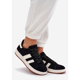 EVento Zapatillas de deporte femeninas con gamuza ecológico negro 1