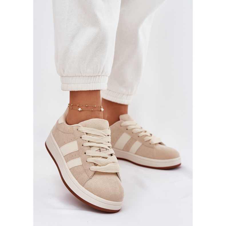 EVento Zapatillas de deporte para mujeres con beige ecológico 2