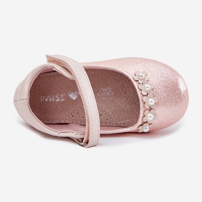 EVento Ballerinas para niños de velcro con flores rosadas rosado 1