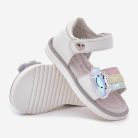 EVento Sandalias infantiles con cierre de velcro, blanco 3