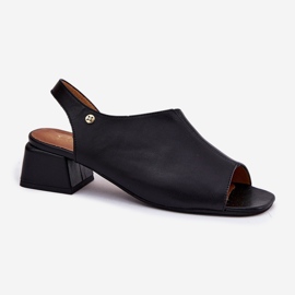 Sandalias de cuero para mujeres en Maciejka 06975-01 Negro 4