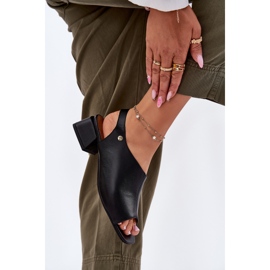 Sandalias de cuero para mujeres en Maciejka 06975-01 Negro 5