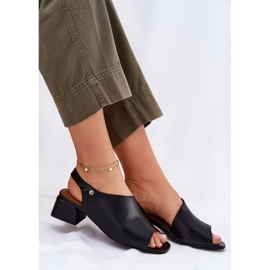 Sandalias de cuero para mujeres en Maciejka 06975-01 Negro 6