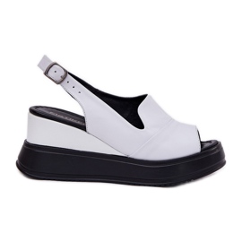 ARTIKER Sandalias de cuero para mujeres para artker antiguo 52C0483 White blanco 8
