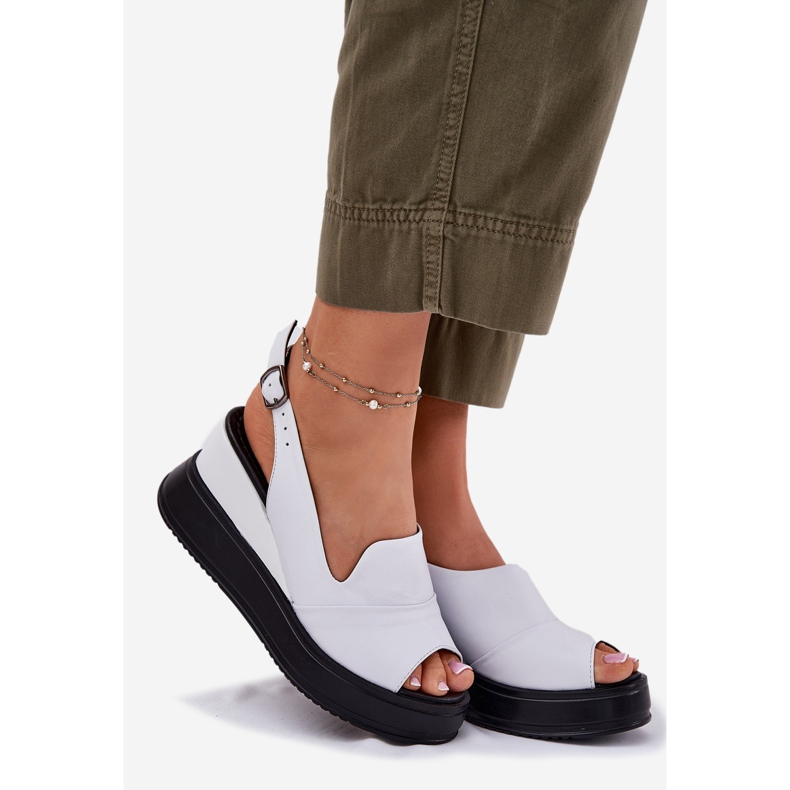 ARTIKER Sandalias de cuero para mujeres para artker antiguo 52C0483 White blanco 1