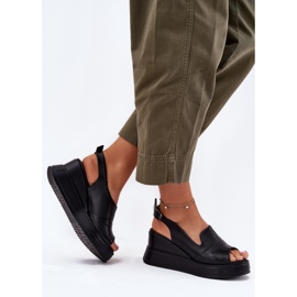 ARTIKER Sandalias de cuero para mujeres para Anchor Artker 52C0484 Negro 3