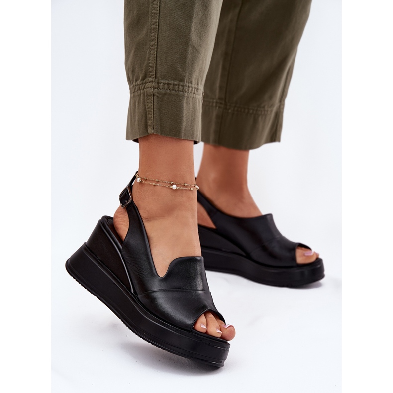 ARTIKER Sandalias de cuero para mujeres para Anchor Artker 52C0484 Negro 2