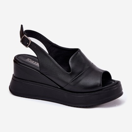 ARTIKER Sandalias de cuero para mujeres para Anchor Artker 52C0484 Negro 4