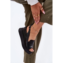 ARTIKER Sandalias de cuero para mujeres para Anchor Artker 52C0484 Negro 5