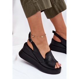 ARTIKER Sandalias de cuero para mujeres para Anchor Artker 52C0484 Negro 6