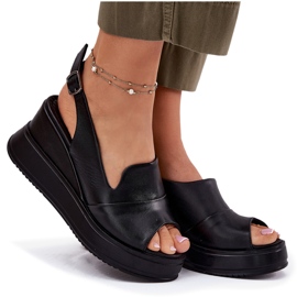 ARTIKER Sandalias de cuero para mujeres para Anchor Artker 52C0484 Negro 7