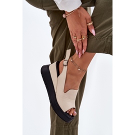 ARTIKER Sandalias de cuero para mujeres para artesanía antigua 54C0401 beige 6