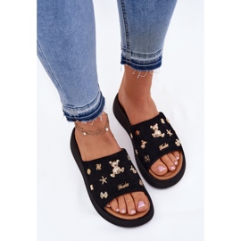 Flip de gamuza para mujeres con Vinceza 66741 Pins negros 5