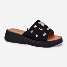 Flip de gamuza para mujeres con Vinceza 66741 Pins negros 4