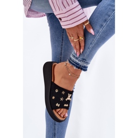 Flip de gamuza para mujeres con Vinceza 66741 Pins negros 3