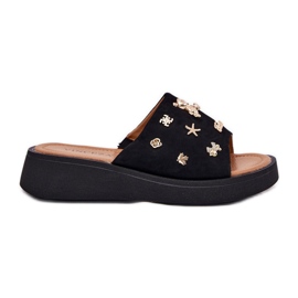 Flip de gamuza para mujeres con Vinceza 66741 Pins negros 8