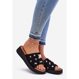 Flip de gamuza para mujeres con Vinceza 66741 Pins negros 1
