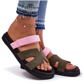 Flip Flip Flip con Vinceza 17401 Pink-Re-Iguk Velcro verde 9