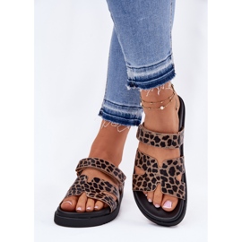 Flip Flip Flip Flip con Vinceza 17401 Velcro Leopard marrón 3