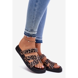 Flip Flip Flip Flip con Vinceza 17401 Velcro Leopard marrón 1