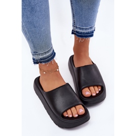 EVento Zapatillas de espuma para mujeres en la plataforma negra negro 5