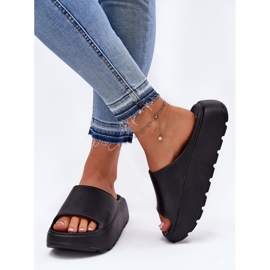 EVento Zapatillas de espuma para mujeres en la plataforma negra negro 3