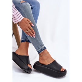 EVento Zapatillas de espuma para mujeres en la plataforma negra negro 6